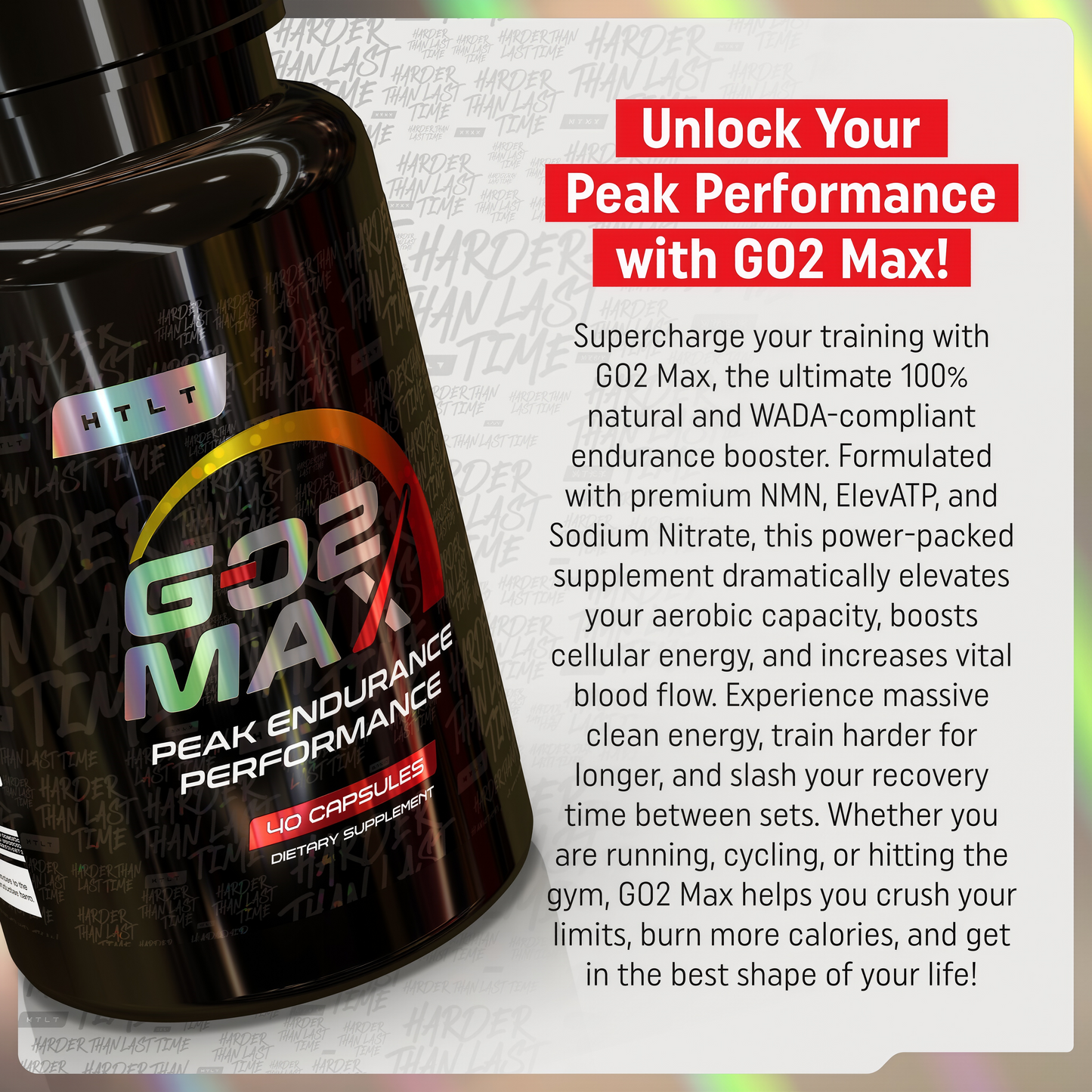 HTLT GO2 Max | Peak Endurance Support - 40 Capsules